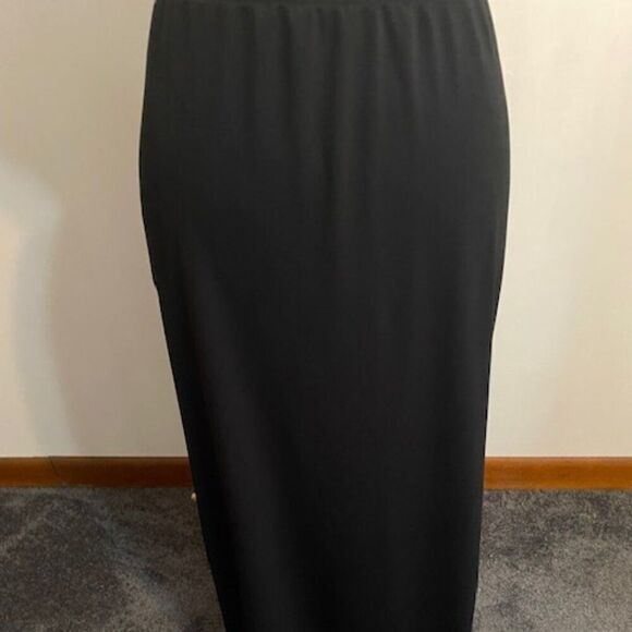 Amanda Smith Black skirt with splits on both sides, size XL - Picture 1 of 4